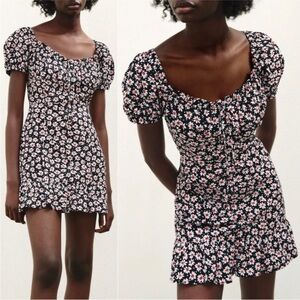 Zara floral mini dress